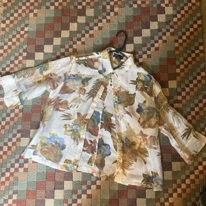 See through Hawaiian button up